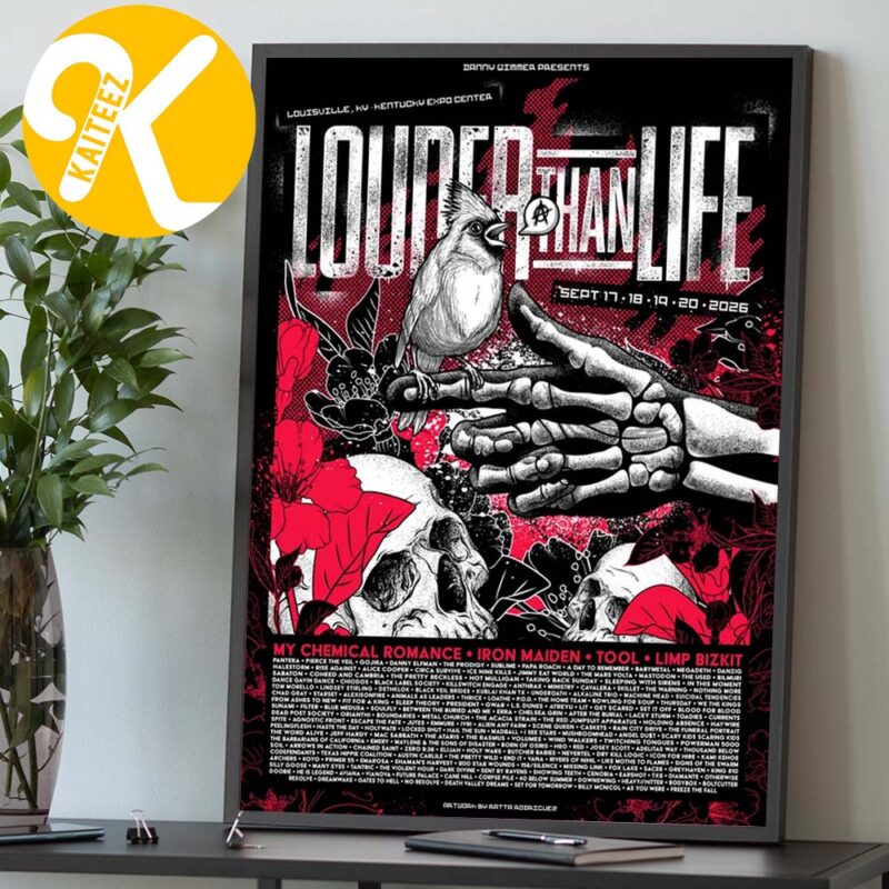 Louder Than Life Festival 2026 Merch At Kentucky Expo Center In Louisville KY On September 17 18 19 20 2026 Line Up Bird In The Hand Home Decor Poster Canvas