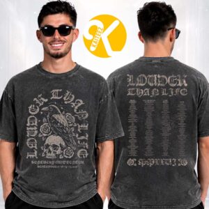 Louder Than Life Festival 2026 Merch At Kentucky Expo Center In Louisville KY On September 17 18 19 20 2026 Sitting Crow Line Up Two Sided Washed T-Shirt