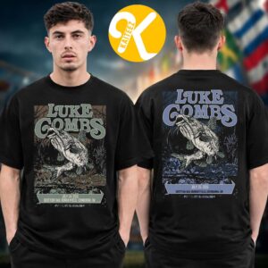 Luke Combs Edinburgh UK Exclusive Poster Night 1 And 2 At Scottish Gas Murrayfield In Edinburgh UK On July 24 25 2026 Two Sided Unisex T-Shirt