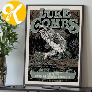 Luke Combs Edinburgh UK Exclusive Poster Night 1 At Scottish Gas Murrayfield In Edinburgh UK On July 24 2026 Home Decor Poster Canvas