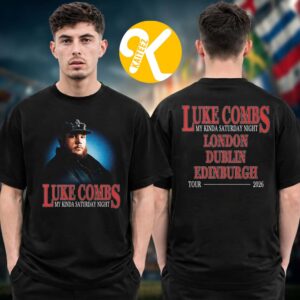 Luke Combs Merch EU And UK My Kinda Saturday Night Tour 2026 Event Two Sided Unisex T-Shirt