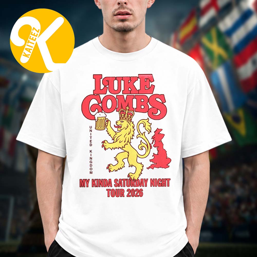 Luke Combs UK Event Tee Merch EU And UK My Kinda Saturday Night Tour 2026 Lion Unisex T-Shirt Luke Combs UK Event Tee Merch EU And UK My Kinda Saturday Night Tour 2026 Lion Unisex T-Shirt