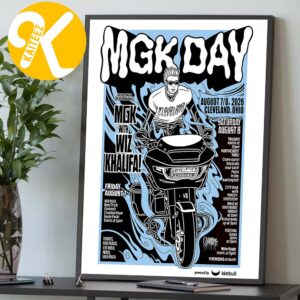 Machine Gun Kelly MGK Day Cleverland Ohio On August 7 8 2026 Home Decor Poster Canvas