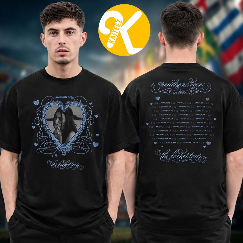 Madison Beer The Locket Tour 2026 Merch Photo Tour Dates Two Sided Unisex T-Shirt Madison Beer The Locket Tour 2026 Merch Photo Tour Dates Two Sided Unisex T-Shirt