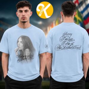Madison Beer The Locket Tour 2026 Merch Sorry Im Late Light Blue Two Sided Unisex T-Shirt