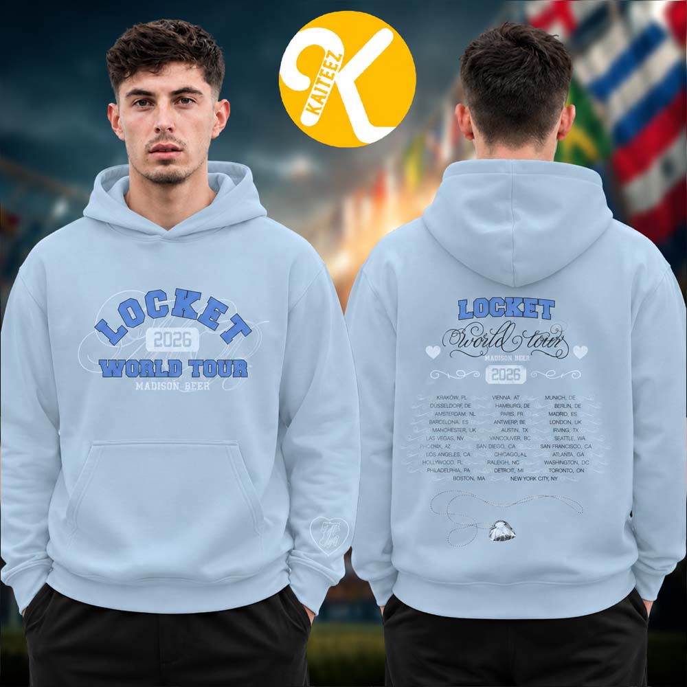 Madison Beer The Locket Tour 2026 Merch Tour Dates Light Blue Unisex Hoodie Shirt Madison Beer The Locket Tour 2026 Merch Tour Dates Light Blue Unisex Hoodie Shirt
