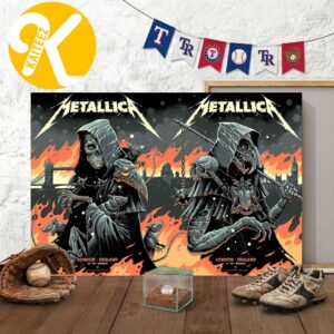 Metallica M72 London Exclusive Full Show Combined Poster At London Stadium In London UK On July 3 5 2026 Home Decor Poster Canvas