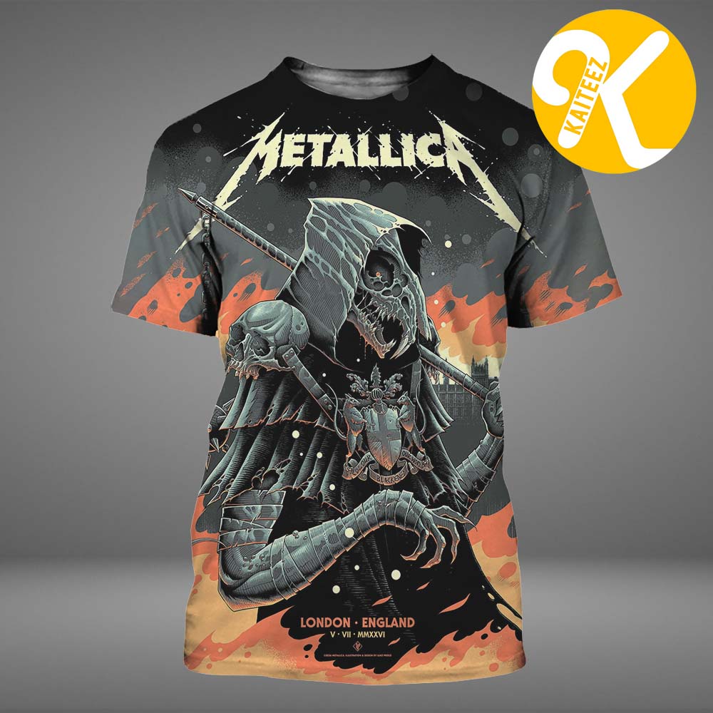 Metallica M72 London Exclusive Poster Night 2 At London Stadium In London UK On July 5 2026 All Over Print Shirt Metallica M72 London Exclusive Poster Night 2 At London Stadium In London UK On July 5 2026 All Over Print Shirt
