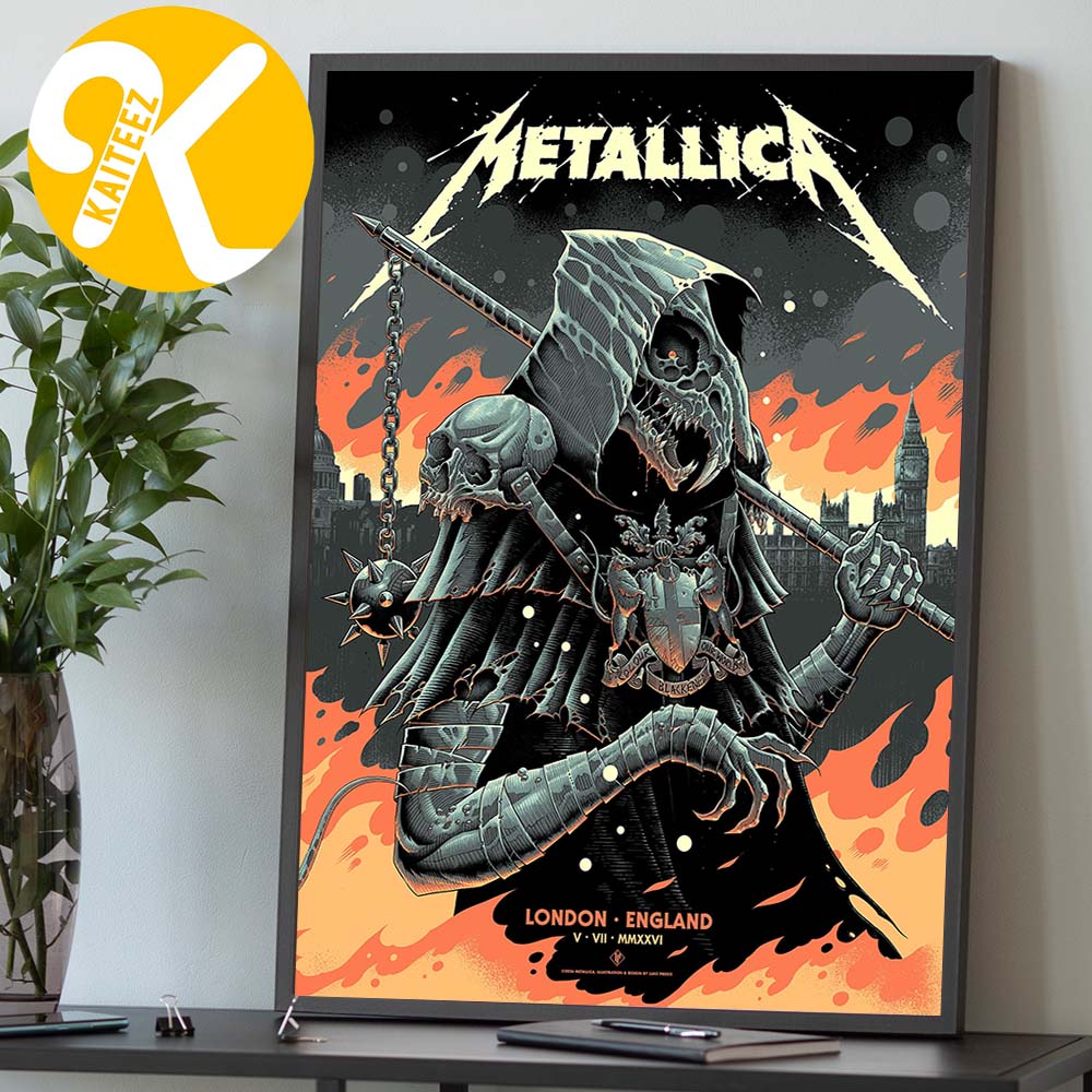 Metallica M72 London Exclusive Poster Night 2 At London Stadium In London UK On July 5 2026 Home Decor Poster Canvas Metallica M72 London Exclusive Poster Night 2 At London Stadium In London UK On July 5 2026 Home Decor Poster Canvas