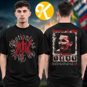 Motionless In White Merch The Sweat And Blood Tour 2026 Decades Tour Dates Horror Graphic Two Sided Unisex T-Shirt