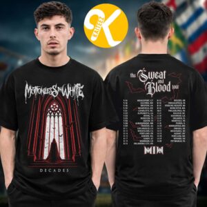 Motionless In White Merch The Sweat And Blood Tour 2026 Decades Tour Dates Two Sided Unisex T-Shirt