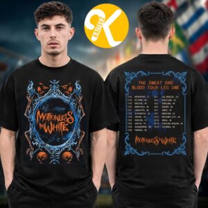 Motionless In White Merch The Sweat And Blood Tour 2026 Mirror Tour Dates Two Sided Unisex T-Shirt