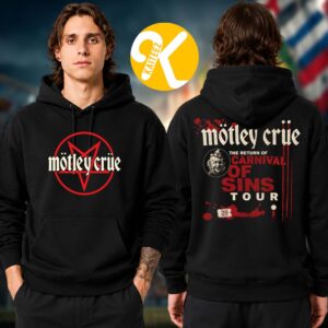 Motley Crue Merch The Return Of The Carnival Of Sins Tour 2026 Event Two Sided Unisex Hoodie Shirt