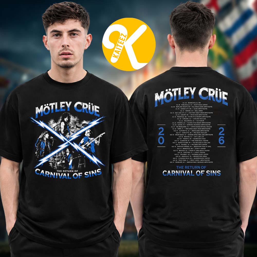 Motley Crue Merch The Return Of The Carnival Of Sins Tour 2026 Photo Band Tour Dates Two Sided Unisex T-Shirt Motley Crue Merch The Return Of The Carnival Of Sins Tour 2026 Photo Band Tour Dates Two Sided Unisex T-Shirt