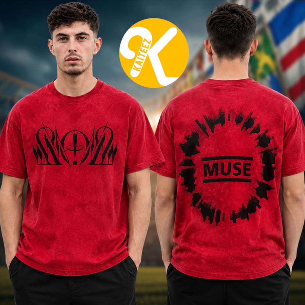 Muse Band Merch The Wow! Signal USA Tour 2026 Red Graphic Unisex T-Shirt Muse Band Merch The Wow! Signal USA Tour 2026 Red Graphic Unisex T-Shirt