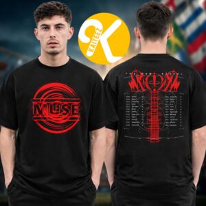 Muse Band Merch The Wow! Signal USA Tour 2026 Tour Dates Two Sided Unisex T-Shirt