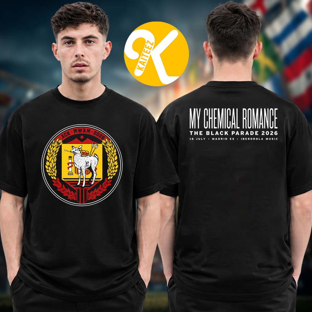 My Chemical Romance Madrid ES Event Tee At Iberdrola Music In Madrid ES On July 18 2026 Two Sided Unisex T-Shirt My Chemical Romance Madrid ES Event Tee At Iberdrola Music In Madrid ES On July 18 2026 Two Sided Unisex T-Shirt