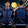 New York Yankees x Jay Z Reasonable Doubt x Mitchell And Ness Blue And White Baseball Jacket