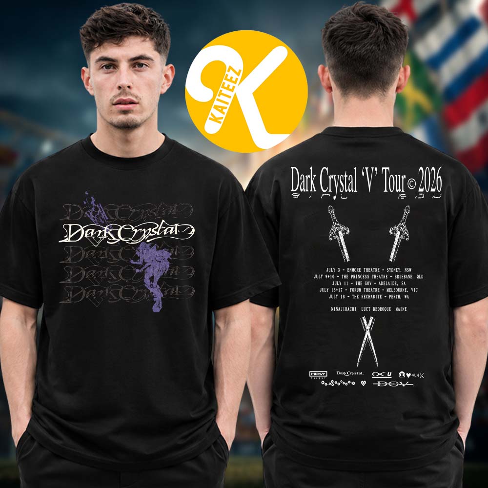 Ninajirachi Merch Dark Crystal V Tour 2026 Tour Dates Two Sided Unisex T-Shirt Ninajirachi Merch Dark Crystal V Tour 2026 Tour Dates Two Sided Unisex T-Shirt