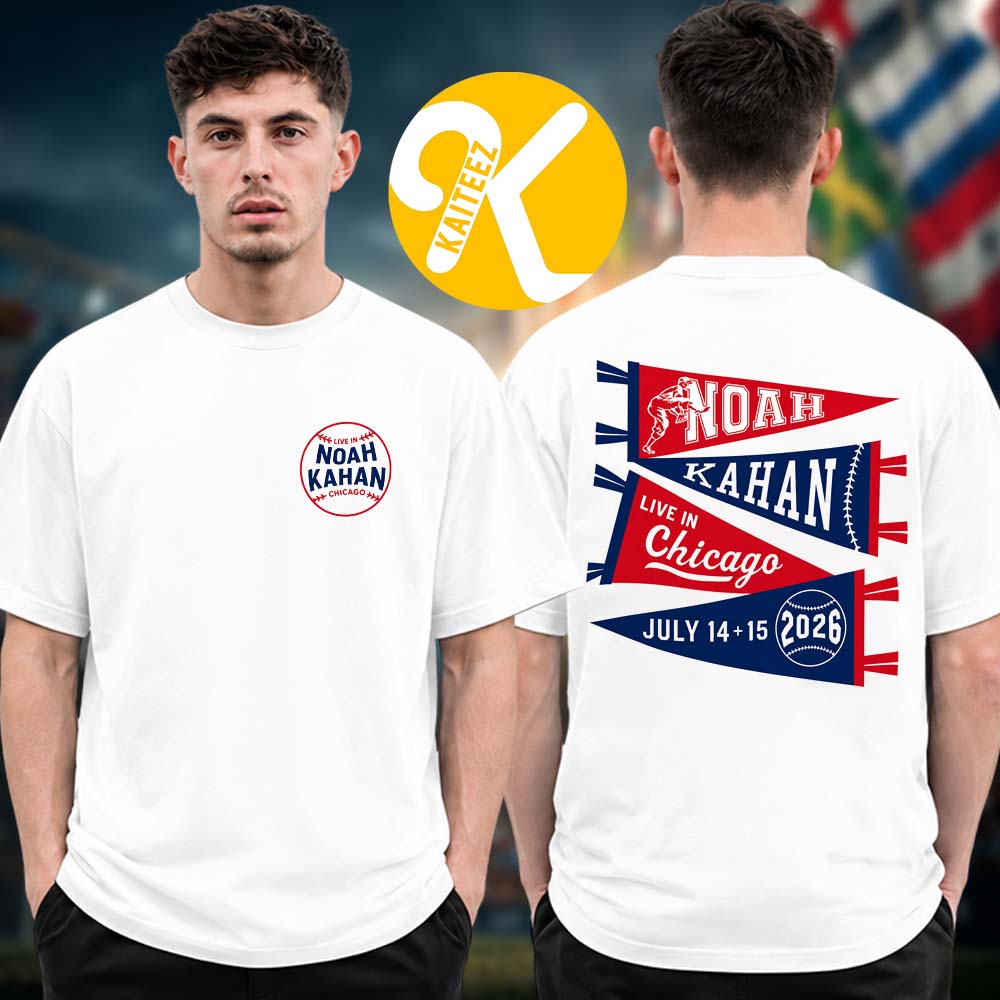 Noah Kahan Chicago IL Event Shirt At Wrigley Field In Chicago IL On July 14 15 2026 Two Sided Unisex T-Shirt Noah Kahan Chicago IL Event Shirt At Wrigley Field In Chicago IL On July 14 15 2026 Two Sided Unisex T-Shirt