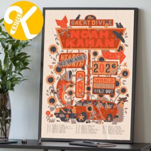 Noah Kahan Exclusive Poster The Great Divide Tour 2026 Tour Dates Home Decor Poster Canvas