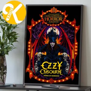 Ozzy Osbourne x Universal Studios Halloween Horror Nights Prince Of Darkness Home Decor Poster Canvas
