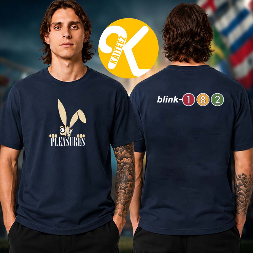 PLEASURES x Blink 182 Bunny Peek Two Sided Unisex T-Shirt PLEASURES x Blink 182 Bunny Peek Two Sided Unisex T-Shirt