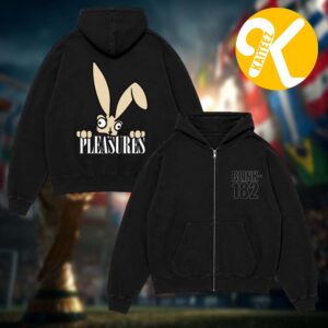 PLEASURES x Blink 182 Bunny Peek Zip Up Hoodie Shirt