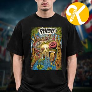 Phish Dry Goods New York NY Limited Poster Event 5 Nights At The Garden On July 22 24 25 27 29 2026 Art By The Half And Half Unisex T-Shirt
