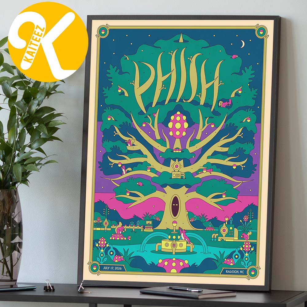 Phish Dry Goods Raleigh NC Event Poster By Ryan Miller On July 17 2026 Home Decor Poster Canvas Phish Dry Goods Raleigh NC Event Poster By Ryan Miller On July 17 2026 Home Decor Poster Canvas
