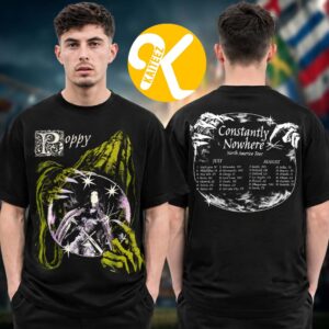 Poppy Merch Constantly Nowhere North America Tour 2026 Gothic Witch Tour Dates Two Sided Unisex T-Shirt