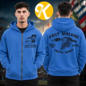 Post Malone x Cheatin Snakes Collab Merch Zip Up Hoodie Shirt