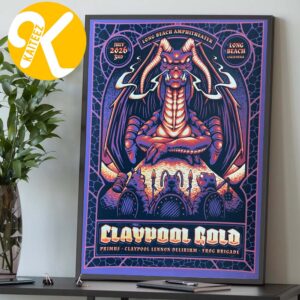 Primus The Claypool Gold Tour 2026 At Long Beach Amphitheater In Long Beach CA On July 3 2026 Home Decor Poster Canvas