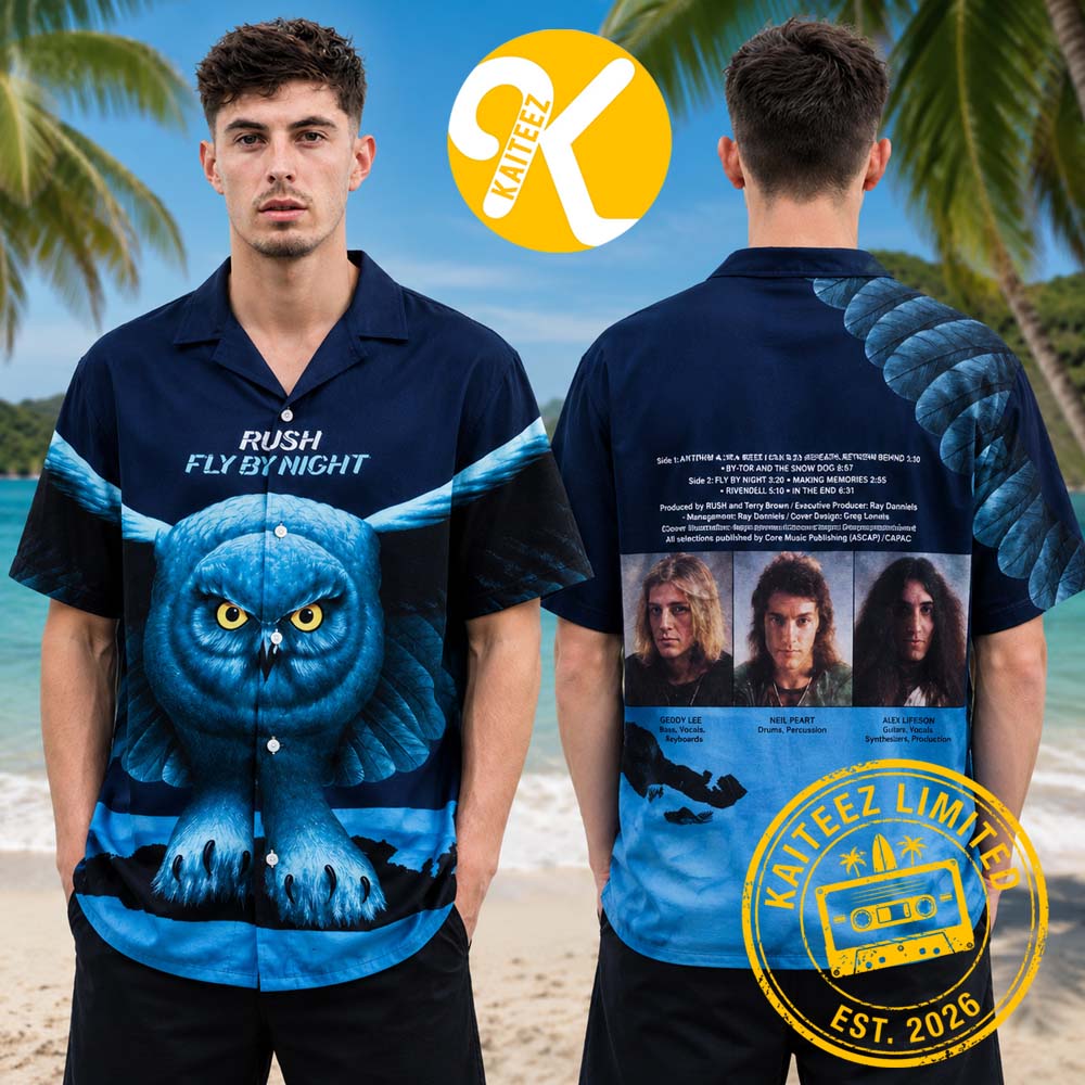 Rush Fly By Night Album Cover Summer Hawaiian Shirt Rush Fly By Night Album Cover Summer Hawaiian Shirt