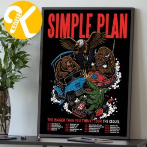 Simple Plan Exclusive Poster The Bigger Than You Think US Tour 2026 Tour Dates Home Decor Poster Canvas
