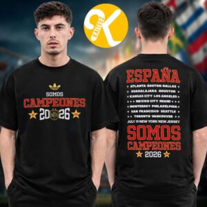 Somos Campeones Spain National Team 2026 FIFA World Cup Champions Black Two Sided Unisex T-Shirt