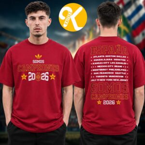 Somos Campeones Spain National Team 2026 FIFA World Cup Champions Red Two Sided Unisex T Shirt