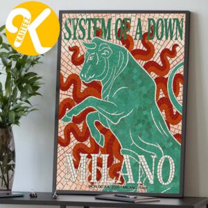 System Of A Down Exclusive Poster Milan IT At Ippodromo Snai La Maura In Milan IT On July 6 2026 Home Decor Poster Canvas