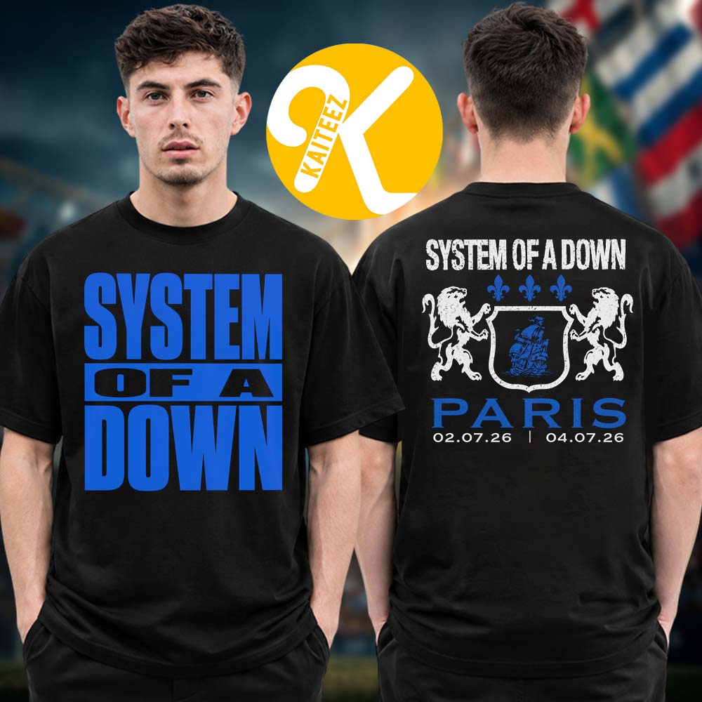 System Of A Down Exclusive Tee Paris France Merch European And UK Stadium Tour 2026 On July 2 4 2026 Two Sided Unisex T-Shirt System Of A Down Exclusive Tee Paris France Merch European And UK Stadium Tour 2026 On July 2 4 2026 Two Sided Unisex T-Shirt