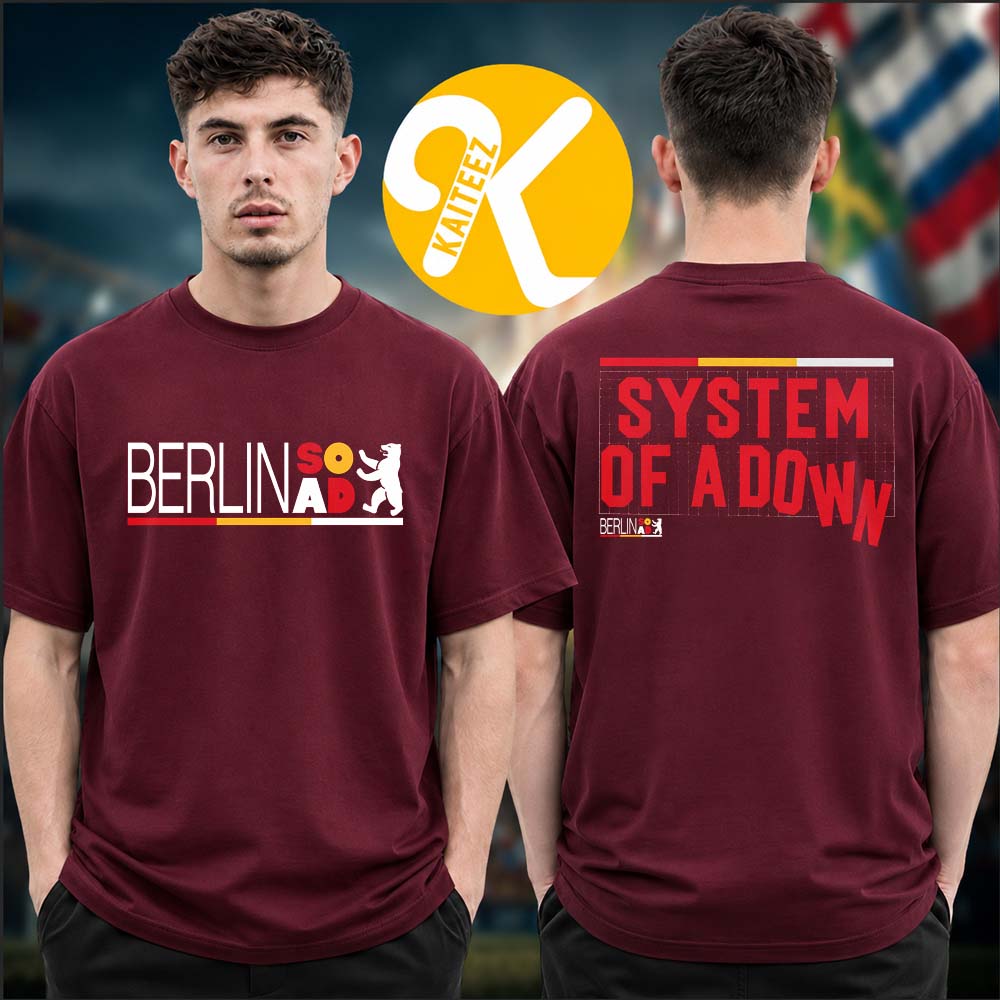 System Of A Down Exclusive Tee Pop Up Shop Merch Berlin At Olympiastadion Berlin In Berlin Germany On July 8 2026 Maroon Two Sided Unisex T-Shirt System Of A Down Exclusive Tee Pop Up Shop Merch Berlin At Olympiastadion Berlin In Berlin Germany On July 8 2026 Maroon Two Sided Unisex T-Shirt