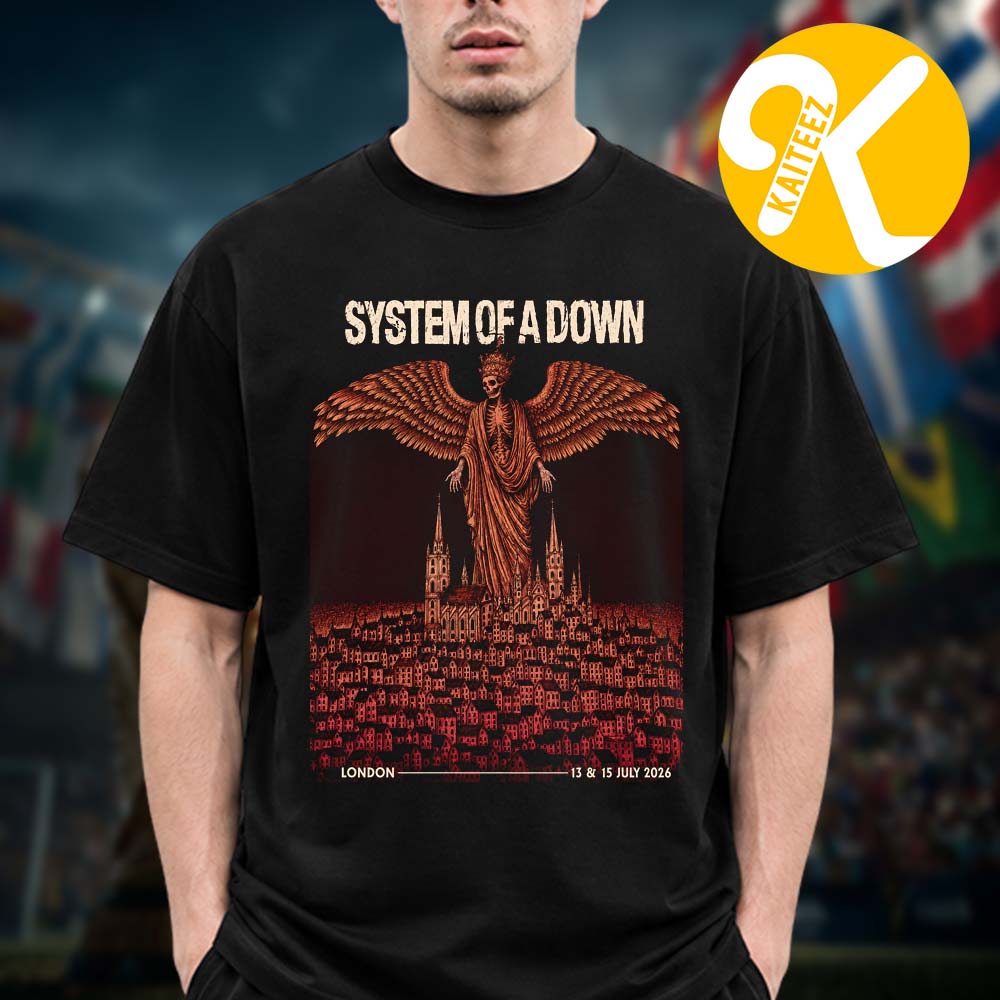 System Of A Down SOAD Event Poster London England 2026 Pop Up Exclusive Merch July 13 15 2026 Unisex T-Shirt System Of A Down SOAD Event Poster London England 2026 Pop Up Exclusive Merch July 13 15 2026 Unisex T-Shirt