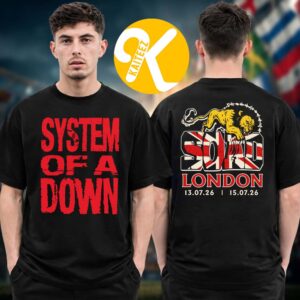 System Of A Down SOAD Event Tee Lion London England 2026 Pop Up Exclusive Merch July 13 15 2026 Two Sided Unisex T-Shirt