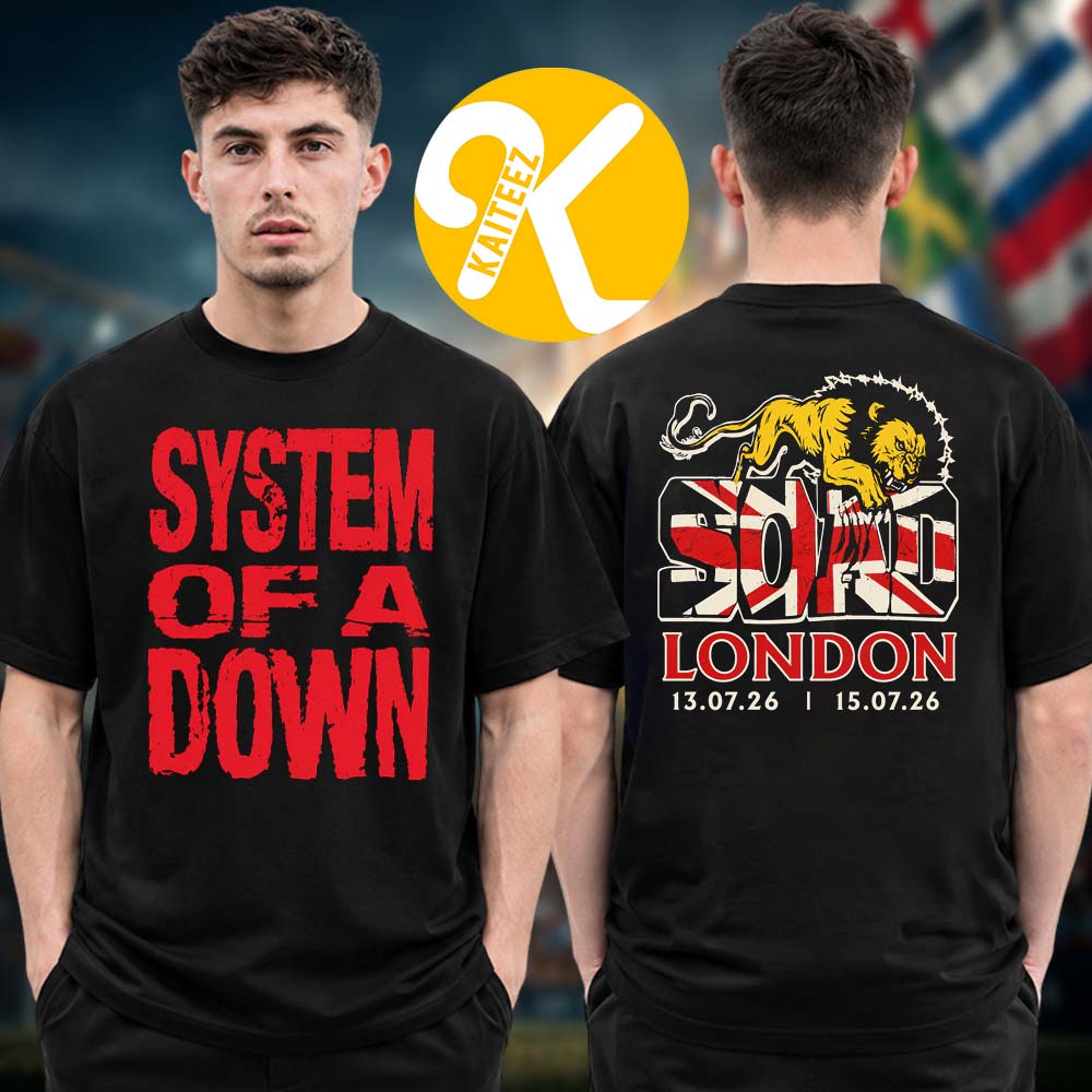 System Of A Down SOAD Event Tee Lion London England 2026 Pop Up Exclusive Merch July 13 15 2026 Two Sided Unisex T-Shirt System Of A Down SOAD Event Tee Lion London England 2026 Pop Up Exclusive Merch July 13 15 2026 Two Sided Unisex T-Shirt