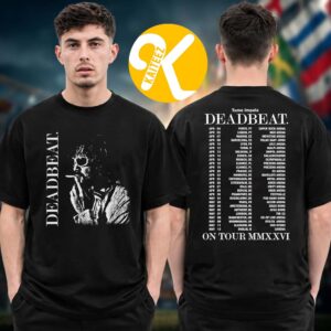 Tame Impala Deadbeat Tour 2026 Merch Black Portrait Tour Dates Two Sided Unisex T-Shirt