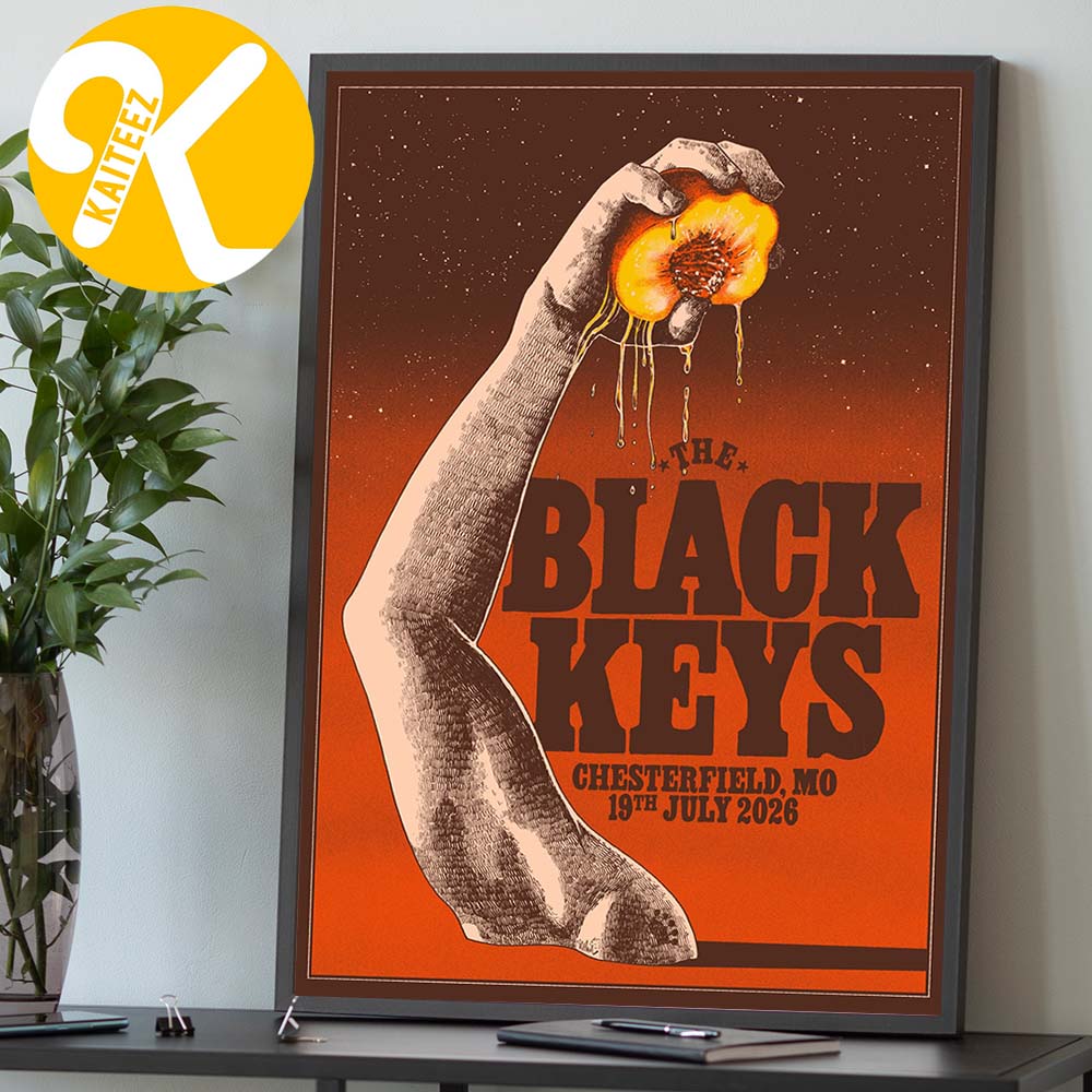 The Black Keys Chesterfield MO Event Poster Peaches N Kream Tour 2026 At The Factory In Chesterfield MO On July 19 2026 Home Decor Poster Canvas The Black Keys Chesterfield MO Event Poster Peaches N Kream Tour 2026 At The Factory In Chesterfield MO On July 19 2026 Home Decor Poster Canvas