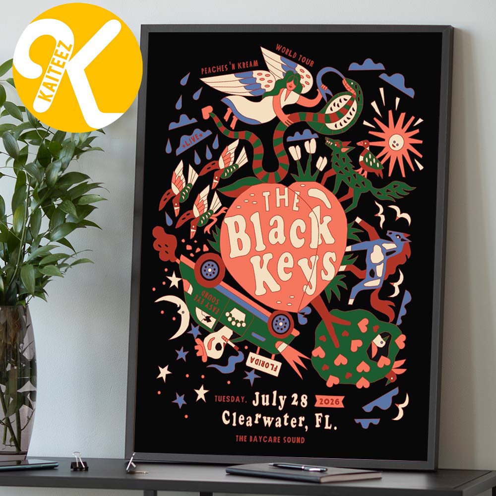 The Black Keys Clearwater FL Event Poster At The BayCare Sound In Clearwater FL On July 28 2026 Home Decor Poster Canvas The Black Keys Clearwater FL Event Poster At The BayCare Sound In Clearwater FL On July 28 2026 Home Decor Poster Canvas