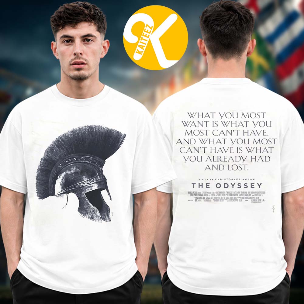The Odyssey Film x Travis Scott Cactus Jack Collab Merch Odyssey Helmet Two Sided Unisex T-Shirt The Odyssey Film x Travis Scott Cactus Jack Collab Merch Odyssey Helmet Two Sided Unisex T-Shirt