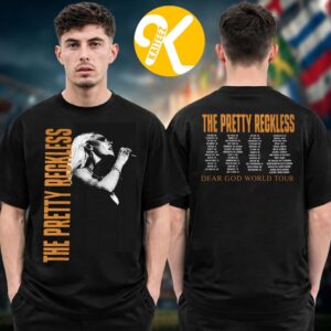 The Pretty Reckless Merch Dear God World Tour 2026 Photo Tour Dates Two Sided Unisex T-Shirt