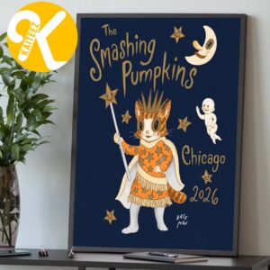 The Smashing Pumpkins Chicago Pop Up Merch Exclusive Collab Baseman Home Decor Poster Canvas