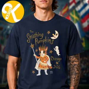 The Smashing Pumpkins Chicago Pop Up Merch Exclusive Collab Baseman Navy Unisex T-Shirt